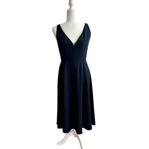 Madewell Navy Cross-Back Midi Dress size 4 - Picture 4 of 9
